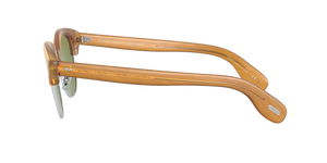 Oliver Peoples Cary Grant 2 Sun with Semi-Matte Amber Tortoise frame and Green lenses - Image 3