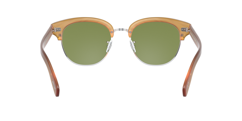 Oliver Peoples Cary Grant 2 Sun avec une monture Ambre semi-mat Écaille de tortue et des verres Vert - image 4