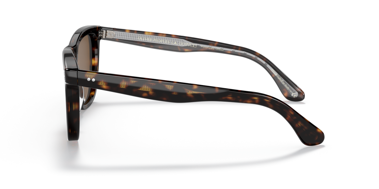 Oliver Peoples Lynes Sun con montatura 362 e lenti  Marrone - Immagine Perni
