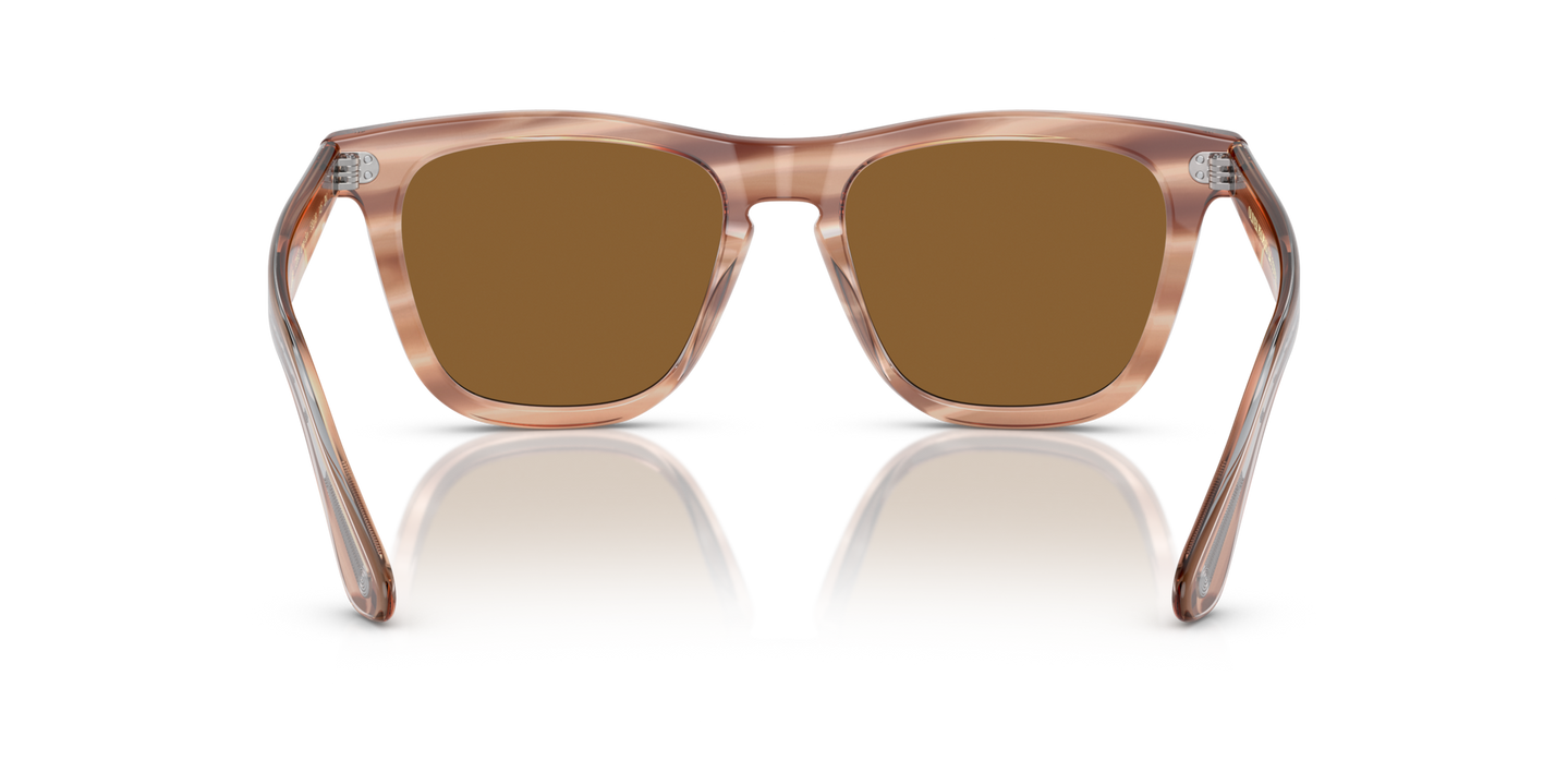 Oliver Peoples Lynes Sun with Washed Sunstone frame and Brown lenses - Image Nosepads