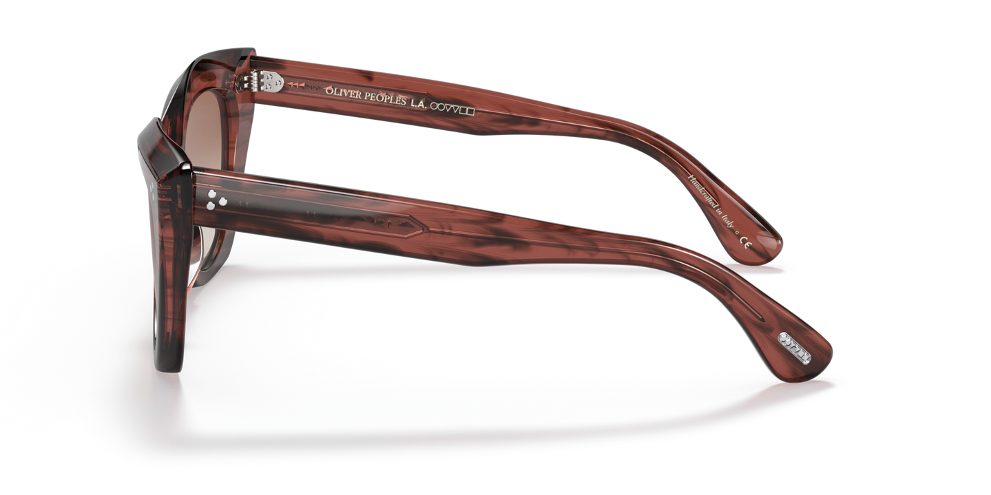 Oliver Peoples Laiya with Merlot Smoke frame and Brown lenses - Image Filigree