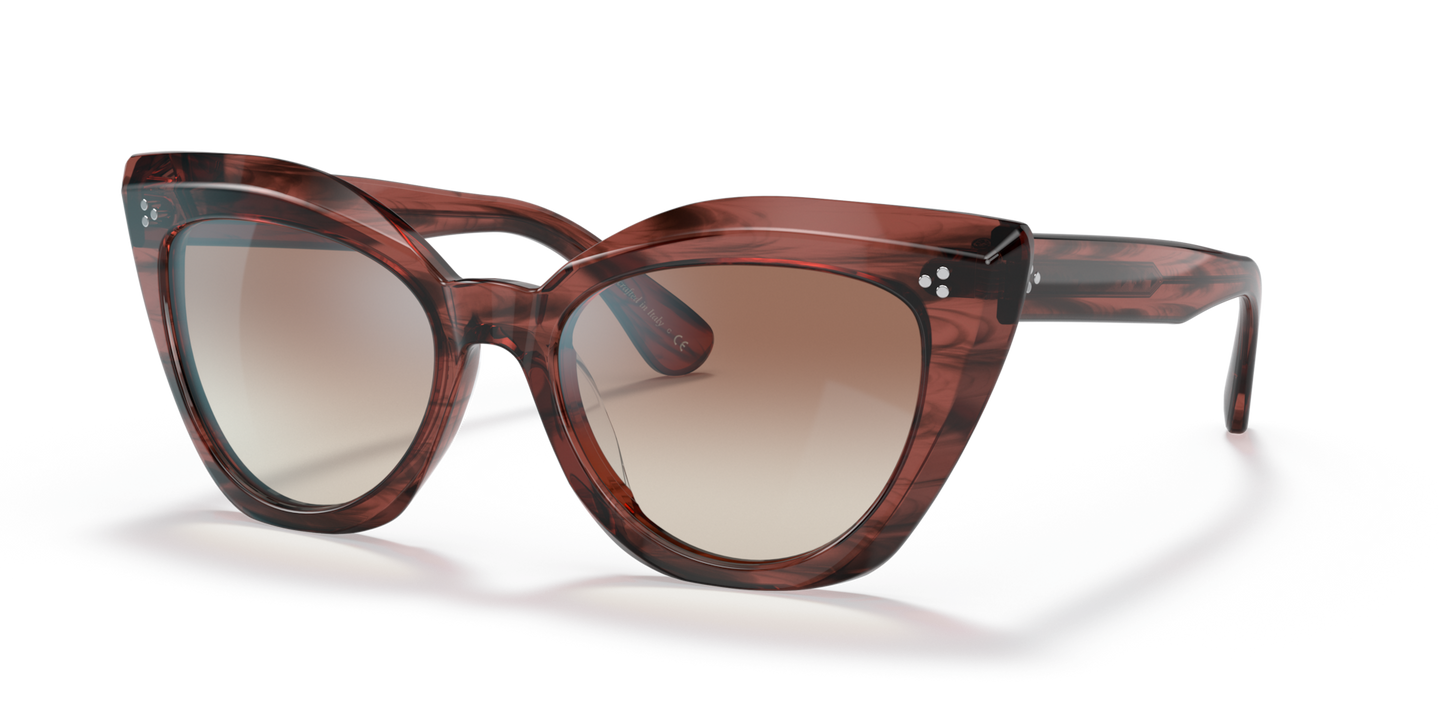 Oliver Peoples Laiya with Merlot Smoke frame and Brown lenses - Image Pins