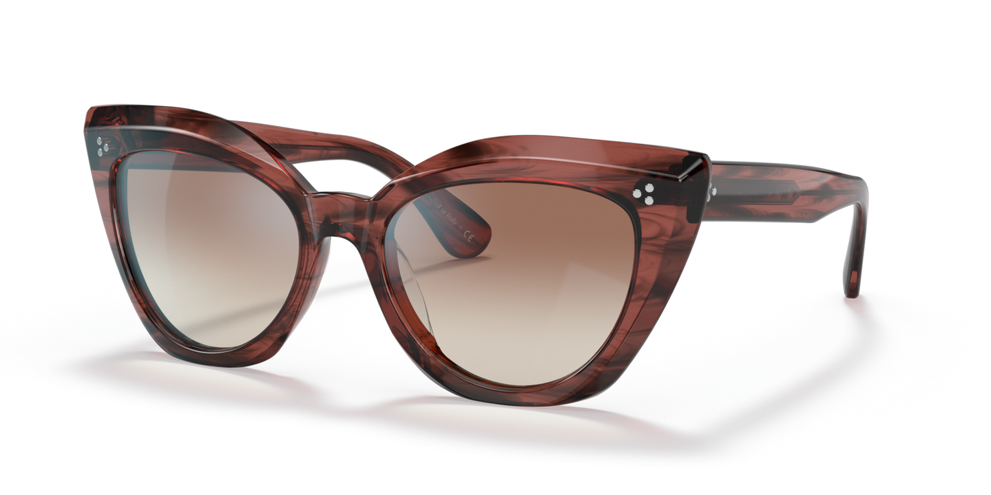 Oliver Peoples Laiya with Merlot Smoke frame and Brown lenses - Image Pins
