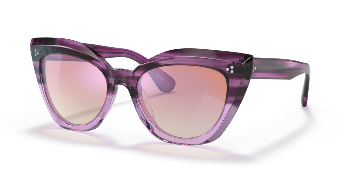 Oliver Peoples Laiya con montura Jacaranda degradado y lentes Rosa - Imagen Pernos