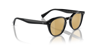 Sie Oliver Peoples Desmon Sun Limited Edition mit Schwarz Gestell und Gelb Gläsern - Das Bild 3