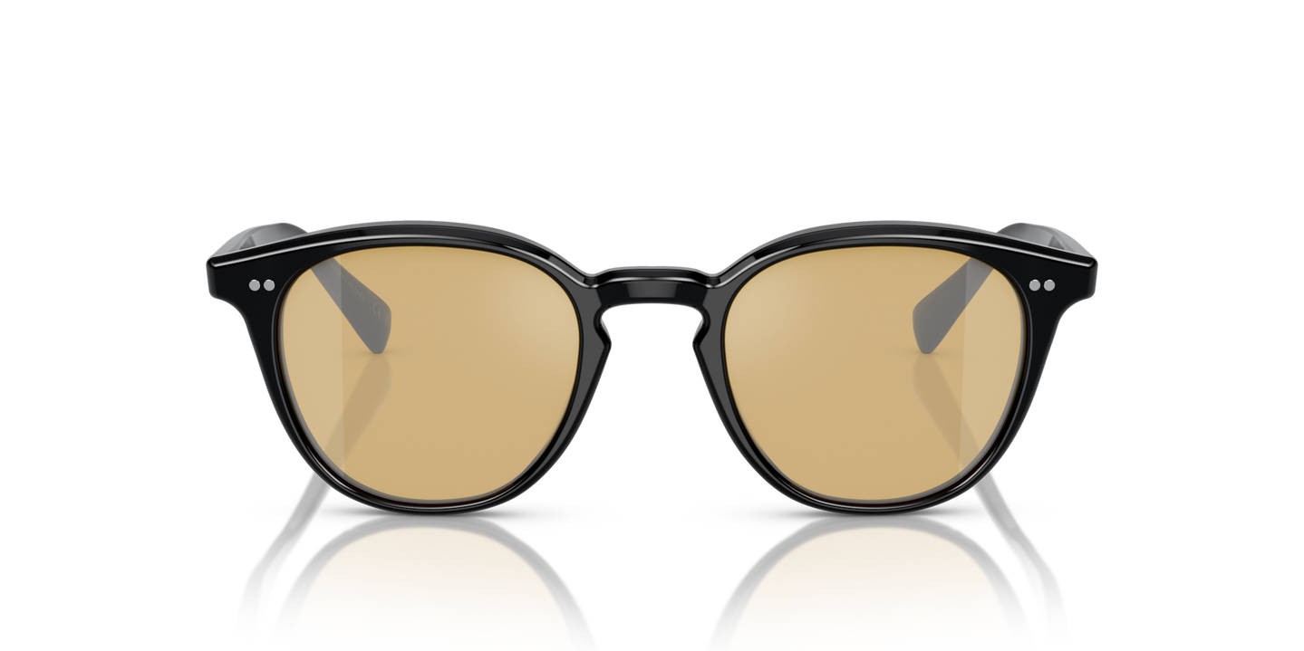 Sie Oliver Peoples Desmon Sun Limited Edition mit Schwarz Gestell und Gelb Gläsern - Bild Gläser