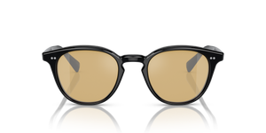Sie Oliver Peoples Desmon Sun Limited Edition mit Schwarz Gestell und Gelb Gläsern - Das Bild 2