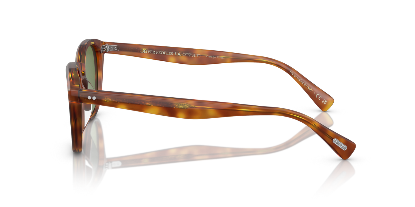 Oliver Peoples Desmon Sun with Semi-Matte LBR frame and Green lenses - Image Genuine Pins