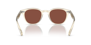 Oliver Peoples Desmon Sun Limited Edition with Pale Citrine frame and Red lenses - Image 5