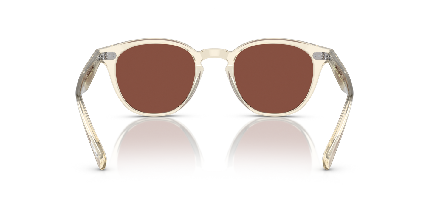 Oliver Peoples Desmon Sun Limited Edition with Pale Citrine frame and Red lenses - Image Nosepads