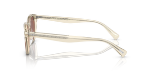 Oliver Peoples Desmon Sun Limited Edition with Pale Citrine frame and Red lenses - Image 4