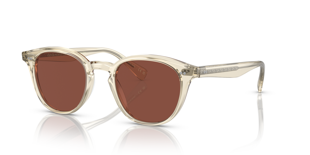 Oliver Peoples Desmon Sun Limited Edition with Pale Citrine frame and Red lenses - Image 1
