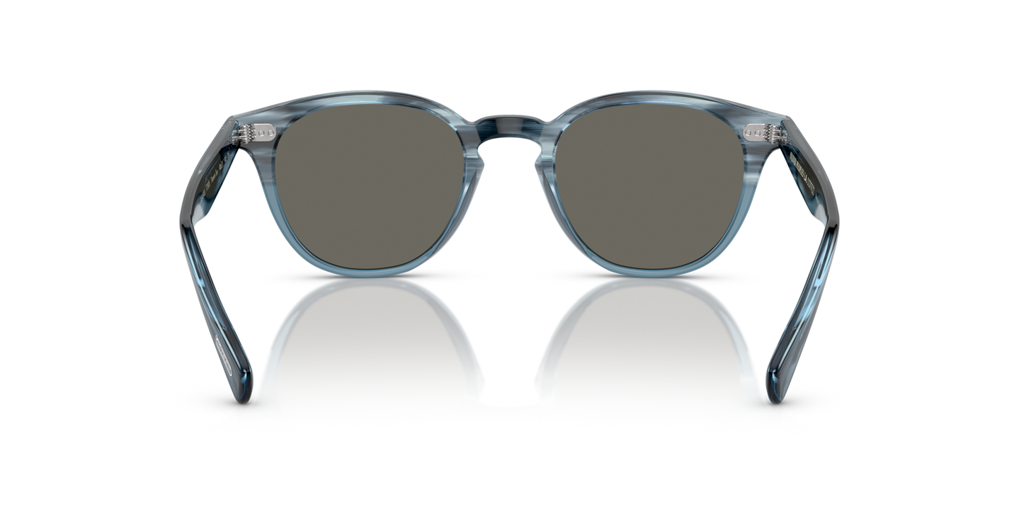 Oliver Peoples Desmon Sun with Dark Blue VSB frame and Grey lenses - Image Nosepads