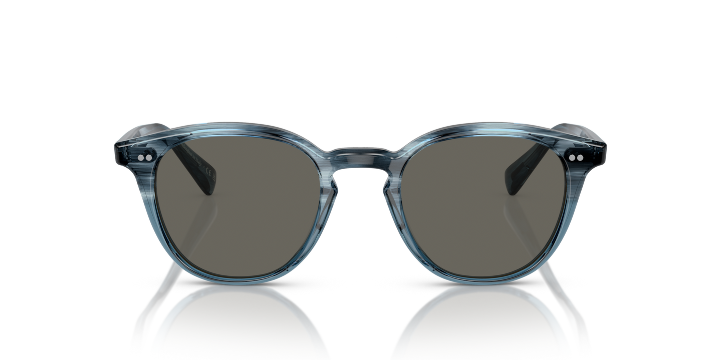 Oliver Peoples Desmon Sun with Dark Blue VSB frame and Grey lenses - Image Lenses