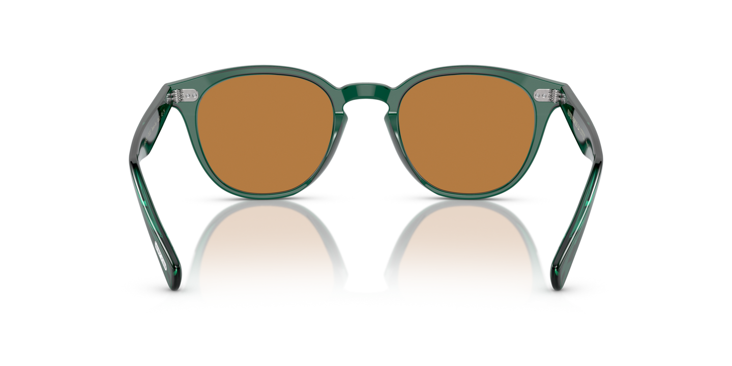 Oliver Peoples Desmon Sun Limited Edition with Translucent Dark Teal frame and Brown lenses - Image Nosepads