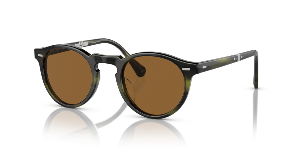 Oliver Peoples Gregory Peck 1962 con montura Corteza esmeralda y lentes Marrón - imagen 2
