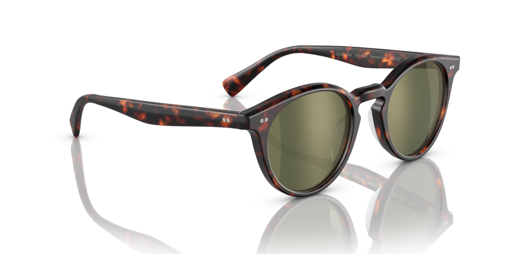 Oliver Peoples Romare Sun avec une monture Semi-Matte Sable Tortoise et des verres Vert - image 3