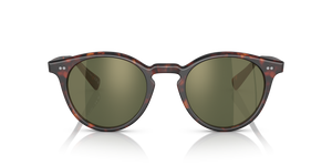 Oliver Peoples Romare Sun with Semi-Matte Sable Tortoise frame and Green lenses - Image 2