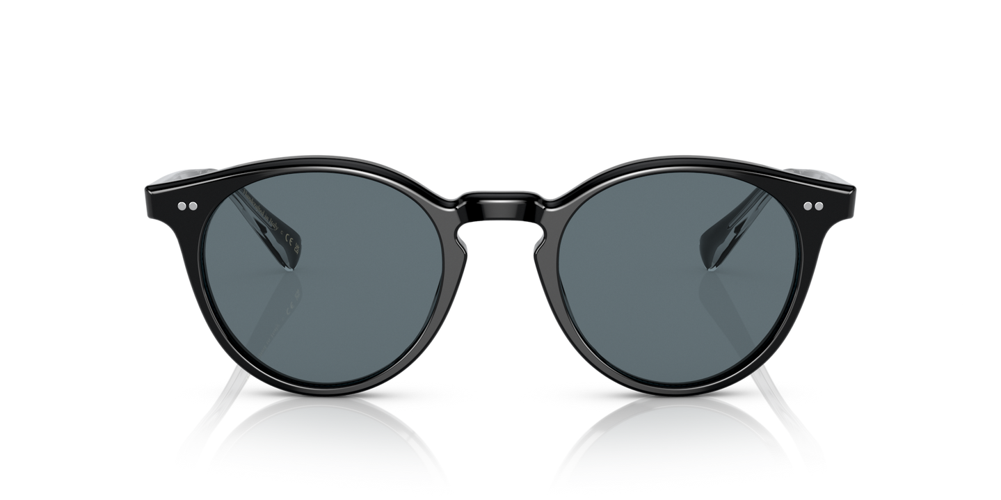 Oliver Peoples Romare Sun with Black frame and Blue lenses - Image Lenses