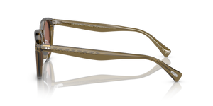 Oliver Peoples Romare Sun avec une monture Olive poudré et des verres Orange - L'image 4