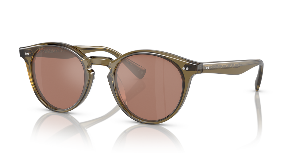 Oliver Peoples Romare Sun with Espresso frame and Regal Blue