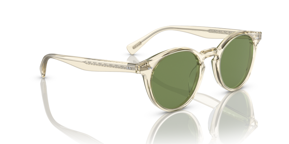 Oliver Peoples Romare Sun avec une monture Citrine pâle et des verres Vert - L'image 3