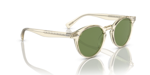 Oliver Peoples Romare Sun avec une monture Citrine pâle et des verres Vert - L'image 3