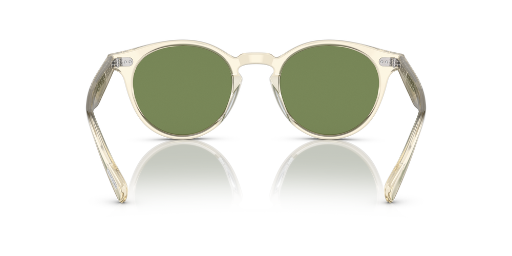 Oliver Peoples Romare Sun avec une monture Citrine pâle et des verres Vert - L'image 5