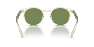 Oliver Peoples Romare Sun avec une monture Citrine pâle et des verres Vert - L'image 5