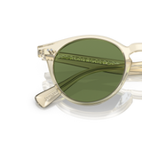 Oliver Peoples Romare Sun with Pale Citrine frame and Green lenses - Variant