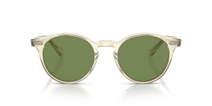 Oliver Peoples Romare Sun avec une monture Citrine pâle et des verres Vert - L'image 2