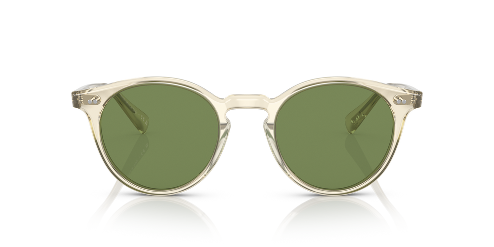 Oliver Peoples Romare Sun with Pale Citrine frame and Green lenses - image 2