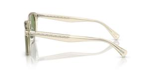 Oliver Peoples Romare Sun avec une monture Citrine pâle et des verres Vert - L'image 4