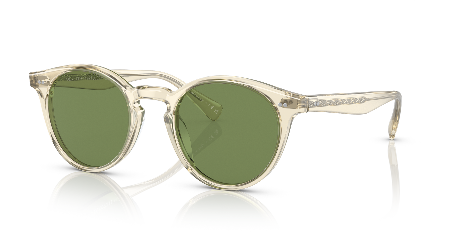 Oliver Peoples Romare Sun with Pale Citrine frame and Jade Polar