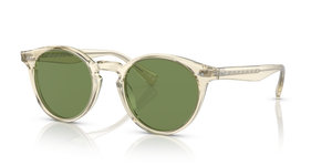 Oliver Peoples Romare Sun avec une monture Citrine pâle et des verres Vert - L'image 1