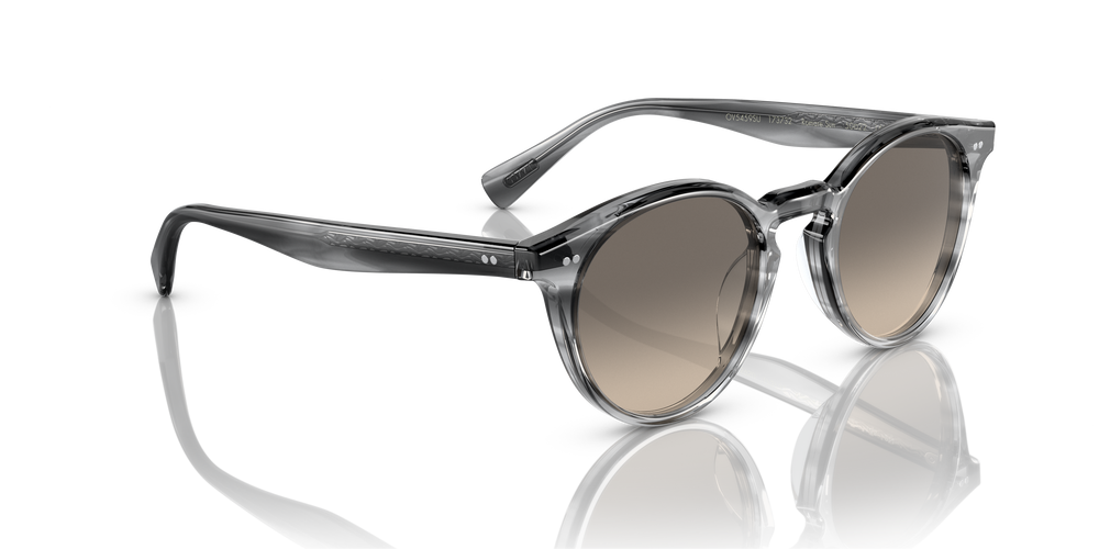 Sie Oliver Peoples Romare Sun mit Grau strukturiert Tortoise Gestell und Grau Gläsern - Das Bild 3
