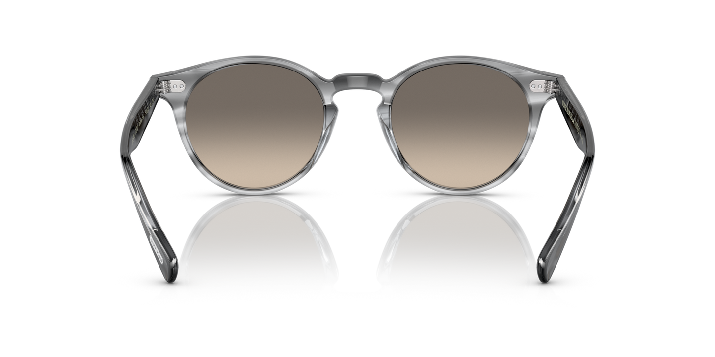 Oliver Peoples Romare Sun with Grey Textured Tortoise frame and Grey lenses - Image Nosepads