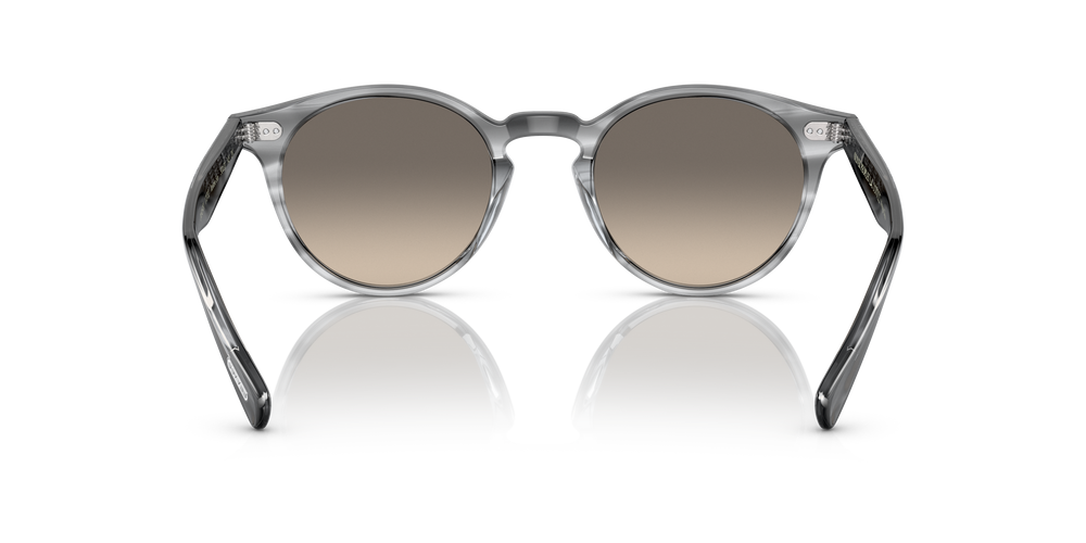 Sie Oliver Peoples Romare Sun mit Grau strukturiert Tortoise Gestell und Grau Gläsern - Das Bild 5