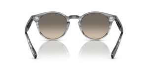 Sie Oliver Peoples Romare Sun mit Grau strukturiert Tortoise Gestell und Grau Gläsern - Das Bild 5