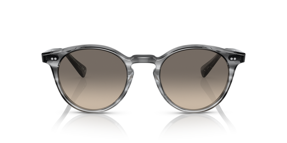 Sie Oliver Peoples Romare Sun mit Grau strukturiert Tortoise Gestell und Grau Gläsern - Das Bild 2