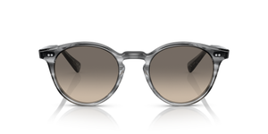 Sie Oliver Peoples Romare Sun mit Grau strukturiert Tortoise Gestell und Grau Gläsern - Das Bild 2