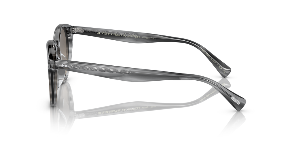 Sie Oliver Peoples Romare Sun mit Grau strukturiert Tortoise Gestell und Grau Gläsern - Das Bild 4