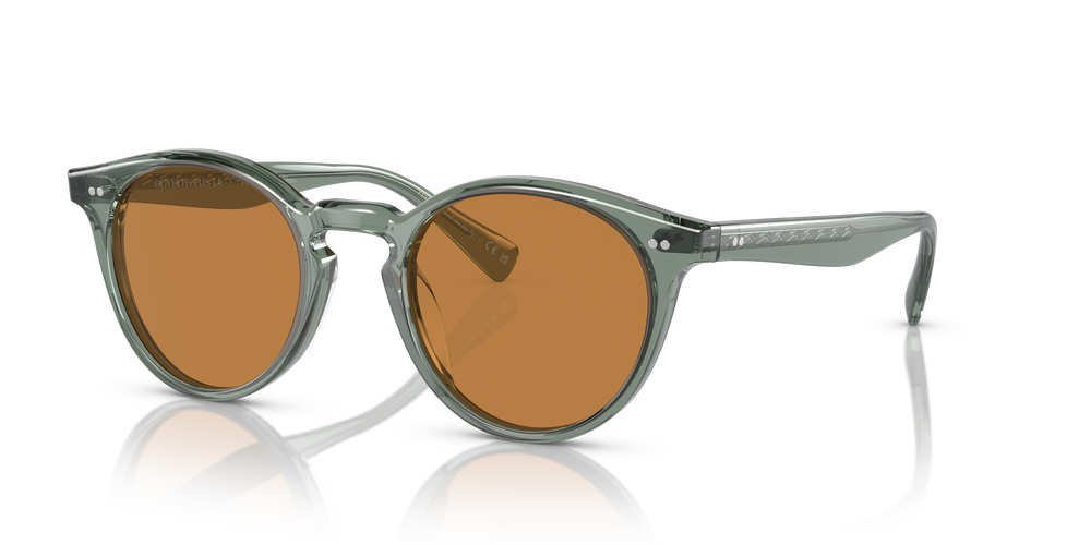 Oliver Peoples Romare Sun avec une monture Acqua et des verres Brun - L'image 8