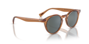 Oliver Peoples Romare Sun avec une monture Espresso et des verres Bleu - L'image 3