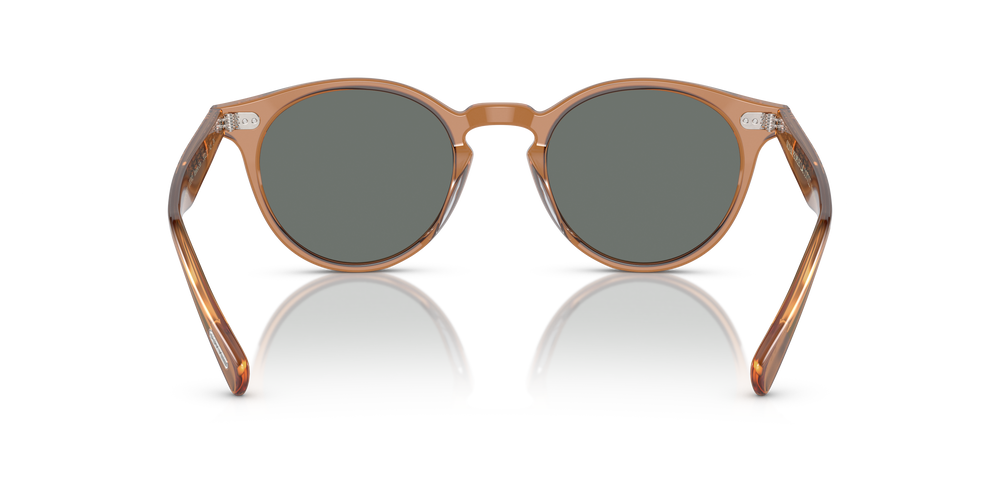 Oliver Peoples Romare Sun avec une monture Espresso et des verres Bleu - L'image 5