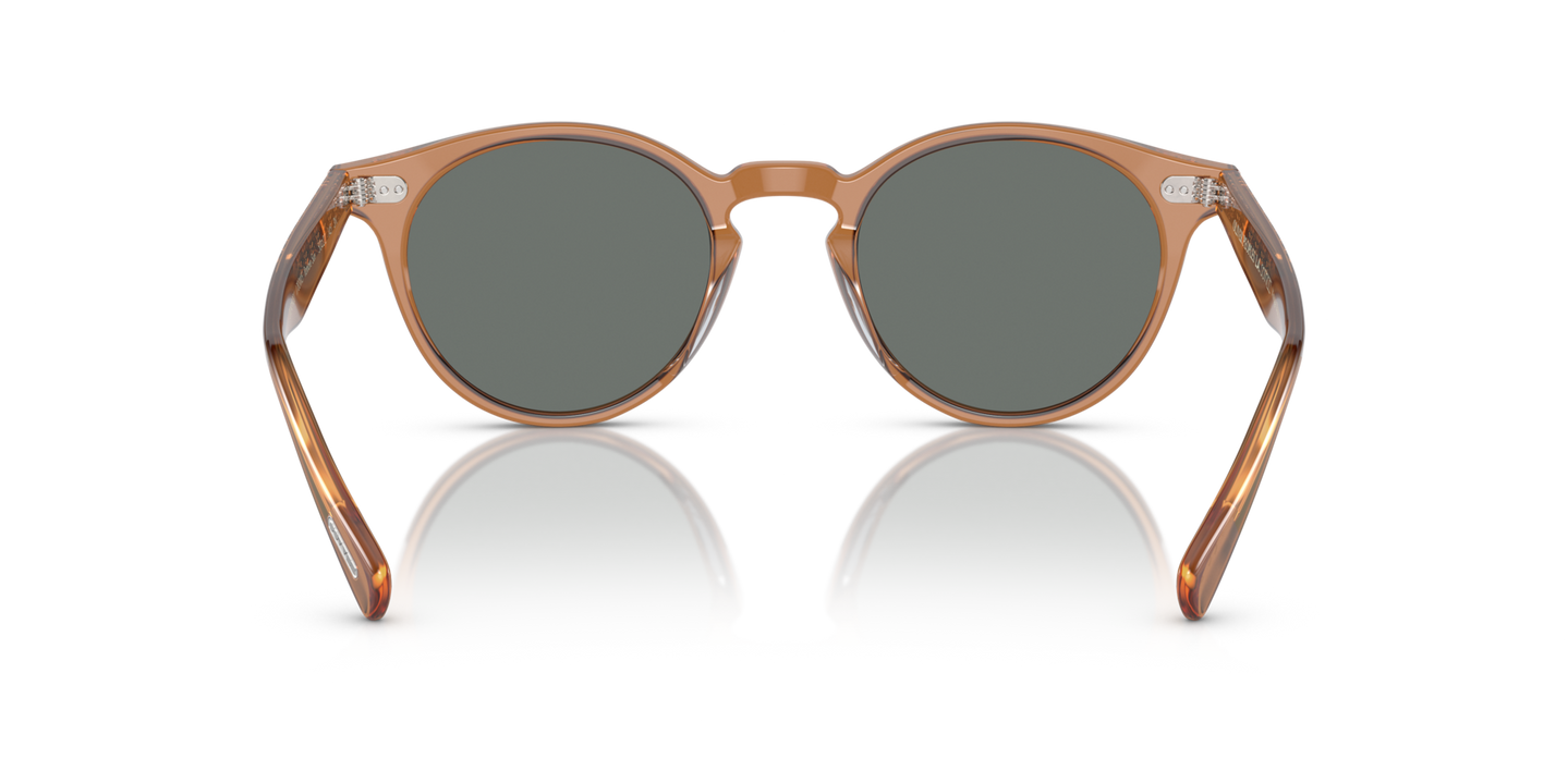 Oliver Peoples Romare Sun with Espresso frame and Blue lenses - Image Nosepads