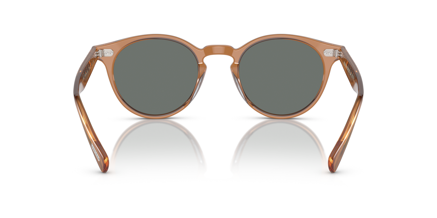 Oliver Peoples Romare Sun with Espresso frame and Blue lenses - Image Nosepads