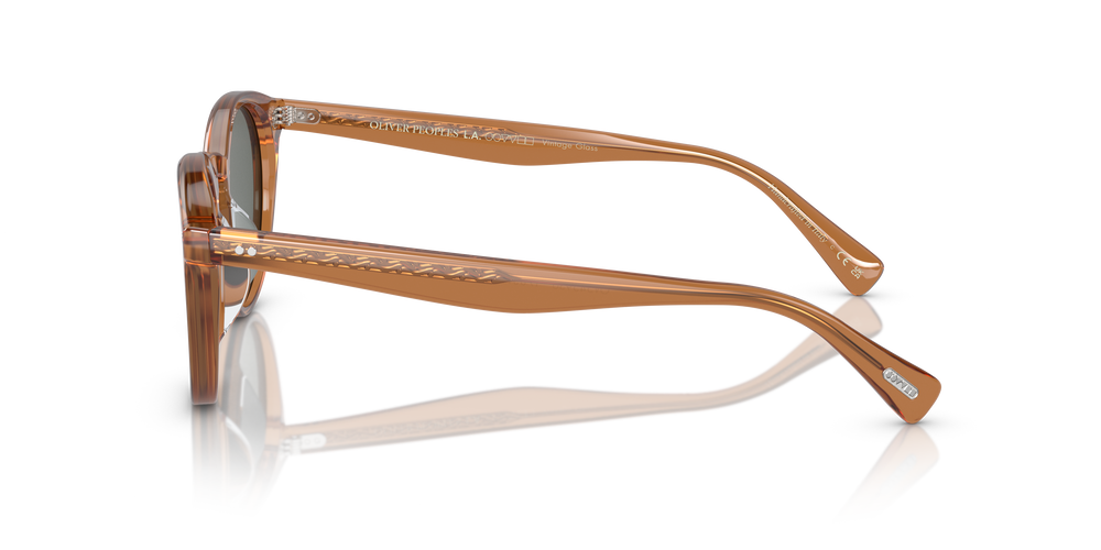 Oliver Peoples Romare Sun avec une monture Espresso et des verres Bleu - L'image 4