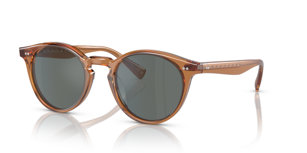 Oliver Peoples Romare Sun avec une monture Espresso et des verres Bleu - image 9