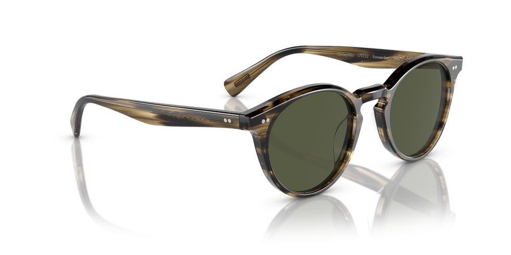 Oliver Peoples Romare Sun avec une monture Olive Smoke et des verres Vert - image 3